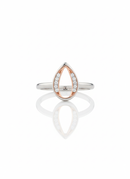 Drop Shaped Stone Ring