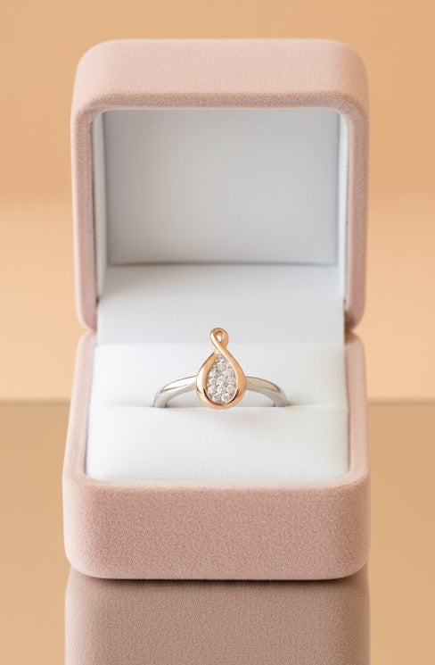 Teardrop Embrace Ring