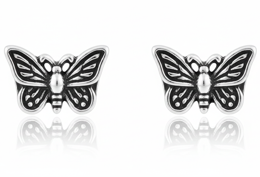 Butterfly Shaped Sterling Silver Earrings